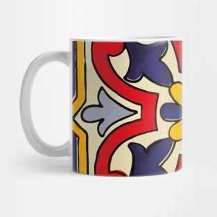 Abstract clover colorful geometric talavera tile Mug